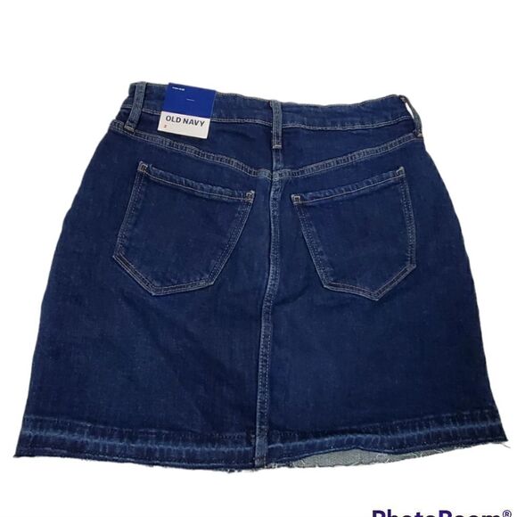 Old Navy High Waist Raw Mini Jean Skirt - Picture 2 of 6